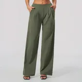 Forest Green Women's Quick Dry Relaxed Yoga Leggings