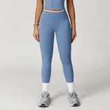 YL9238-5 · Haze Blue Haze Blue Women's Color Block Fitted Yoga Leggings