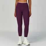 Kyoho Purple Women's Color Block Fitted Yoga Leggings