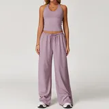 Incense Purple Women's Brushed Strappy Workout Set