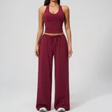 YS3058-12 · Cherry Red Cherry Red Women's Brushed Strappy Workout Set