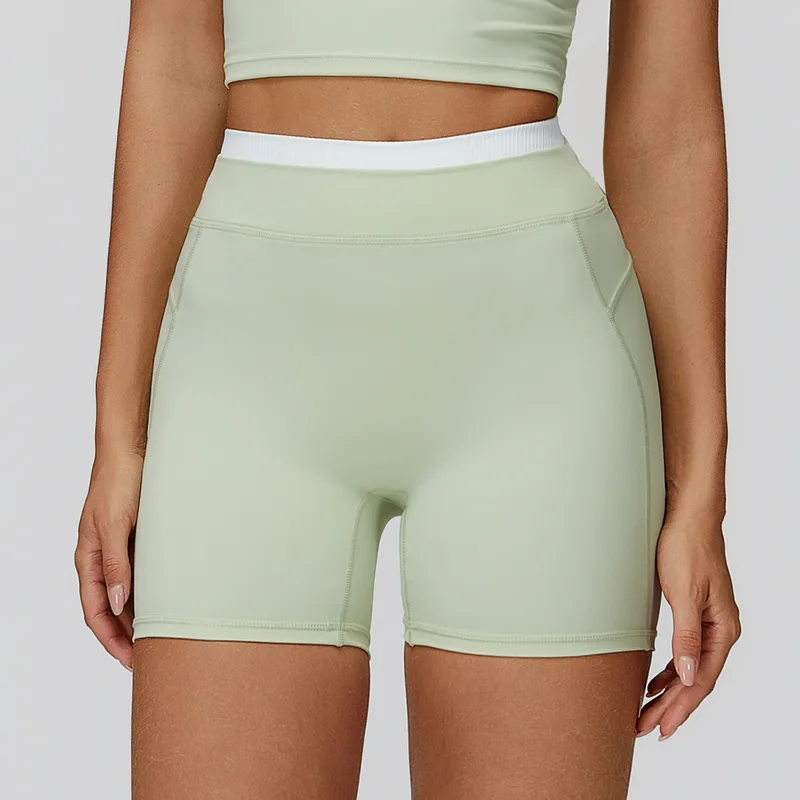 Women's Fitted Color Block Workout Shorts