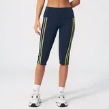 Navy Blue Women's Backless Running Active Yoga Set V Neck