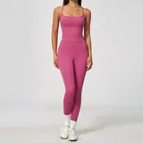 Strawberry Pink Women's Bare Feel Breathable Yoga Set