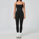 Jet Black Women's Bare Feel Breathable Yoga Set