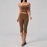 Chestnut Brown Women's Quick Dry Yoga Set