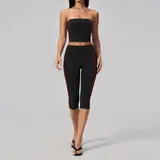 Black Red Clash Women's Quick Dry Yoga Set
