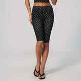 Black White Dot Women's Printed Fitness Yoga Activewear Set Deep V