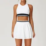 Swan White Women's Coverage High Waist Yoga Set