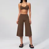 Chocolate Brown Women's Hooded Stylish Yoga Set