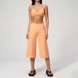 Warm Orange Women's Hooded Stylish Yoga Set