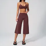 Wine Red Women's Hooded Stylish Yoga Set