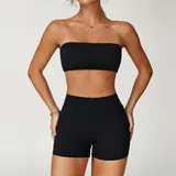 Jet Black Women's Brushed Quick Dry Active Set