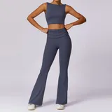 YS8516-3 · Blue Blue Women's Breathable Bare Feel Yoga Set