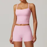 Sakra Pink Women's High Waist Winter Yoga Set