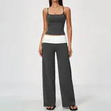 Inkstone Grey Women's Control Stand Collar Yoga Set