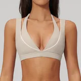 YSB5079-1 · Spruce Grey Spruce Grey Women's Backless Color Block Yoga Bra